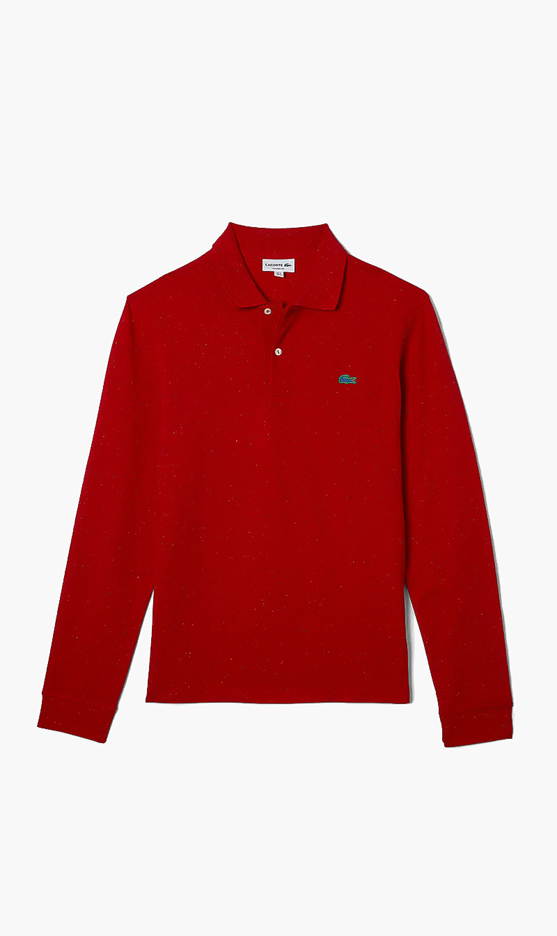 

Lacoste Red Classic Fit Long Sleeve Polo for Men | The Deal Outlet