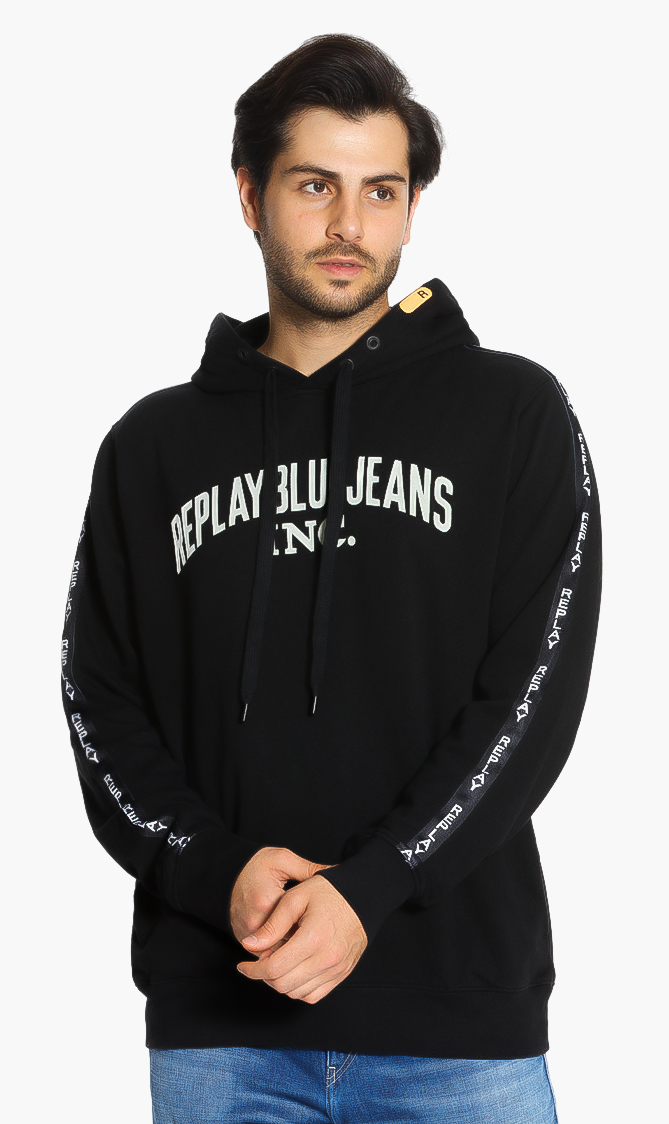 

Replay Logo Tape Cotton Hoody