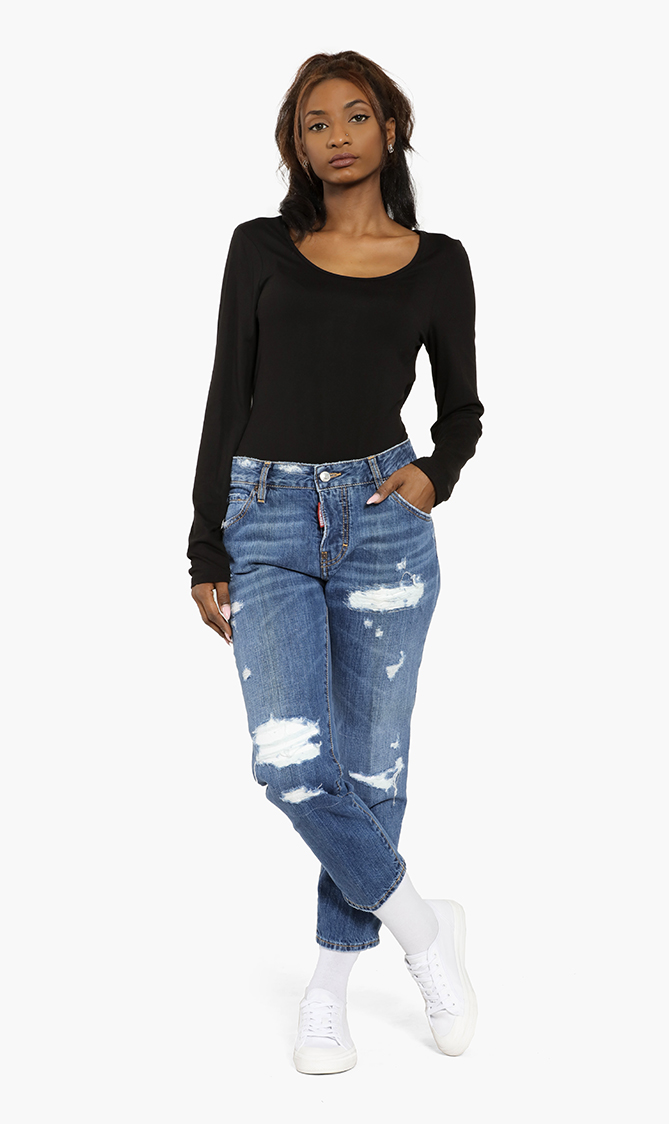 

Dsquared2 Cool Girl Cropped Distressed Jeans