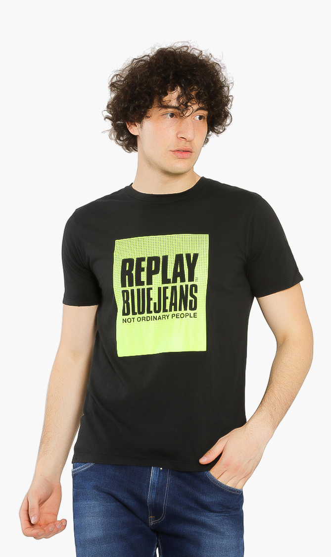 

Reflective Print T-shirt, Black