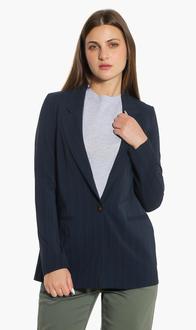 

Jacob Cohen Stripes Notch Lapel Blazer