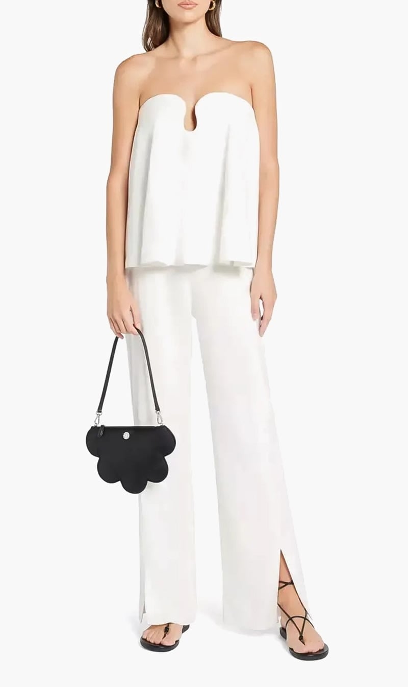 White Elysian Strapless Top for Women