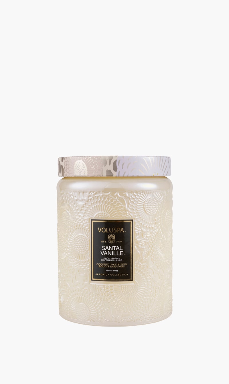 

Santal Vanille Large Jar Candle, White