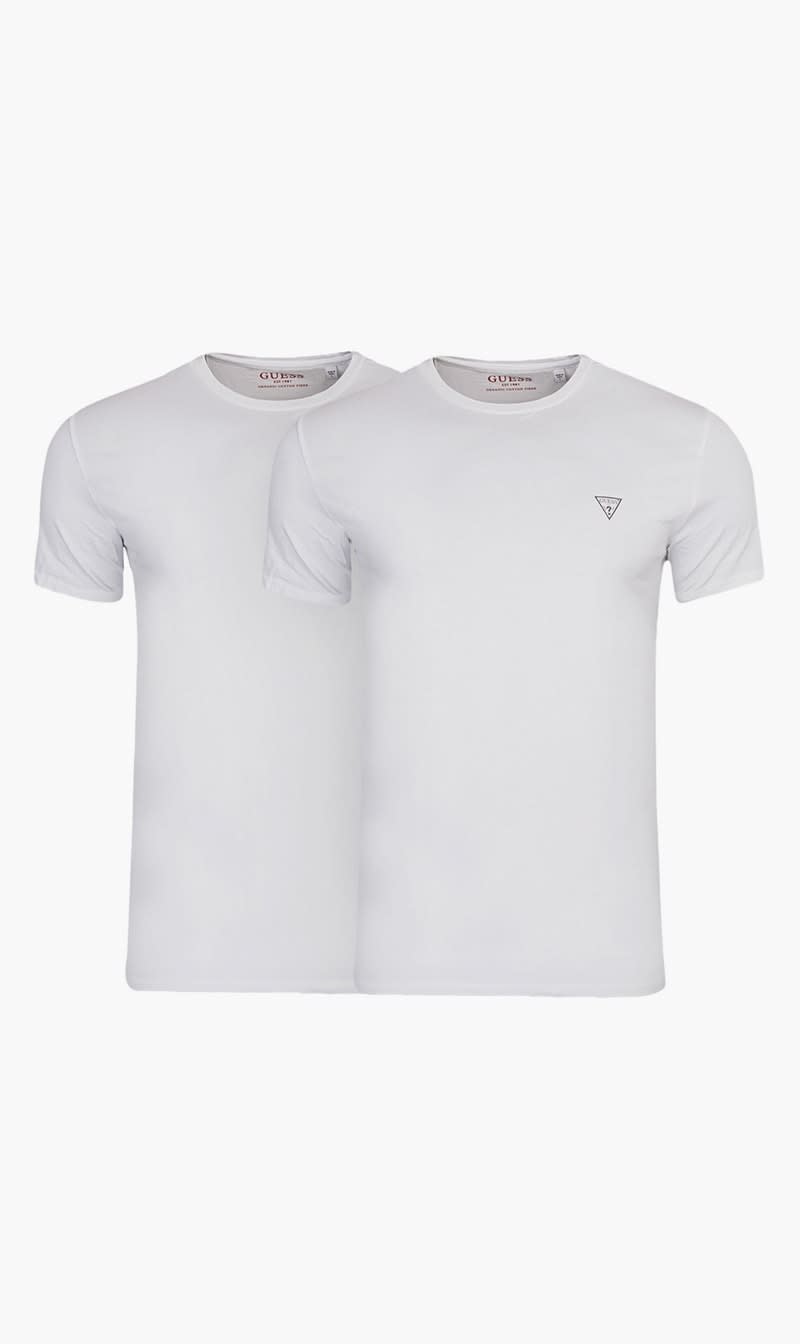 

Guess White Pack Of 2 White Crew Neck T-shirt for Men | The Deal Outlet