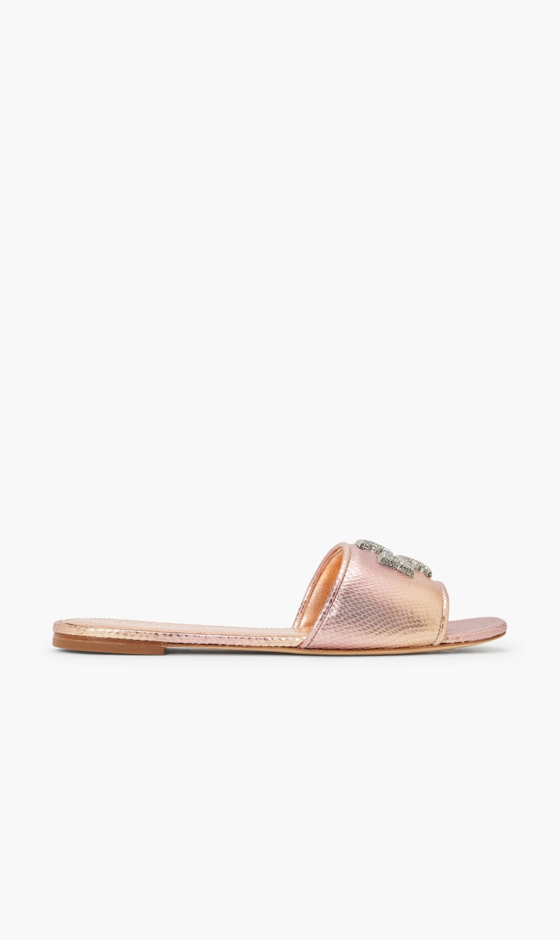 

Tory Burch Pink Eleanor Pave Slide 5mm C-width for Women | The Deal Outlet