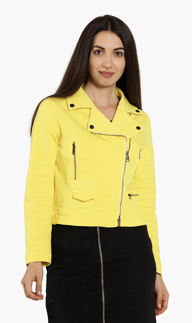 

Karl Lagerfeld Stretch Denim Biker Jacket