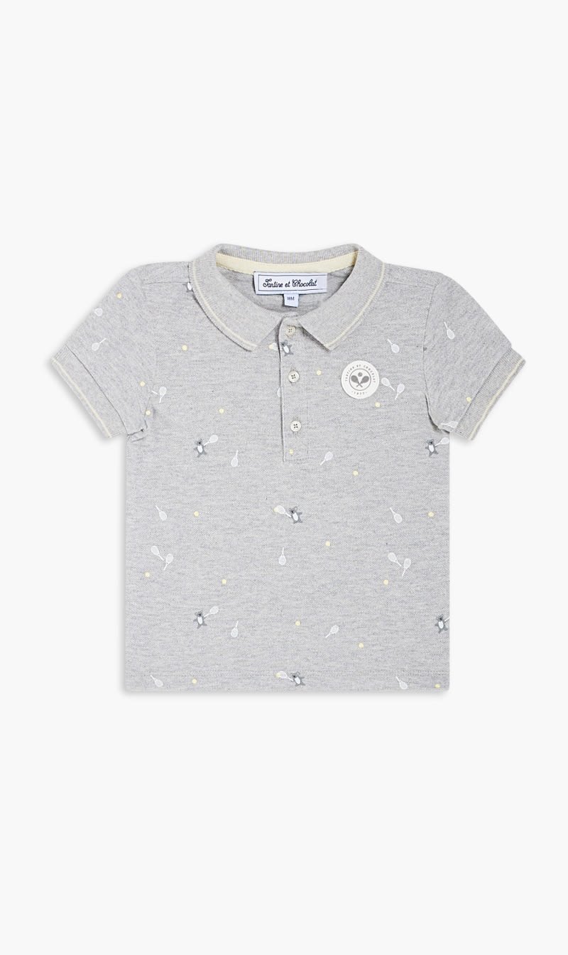 

Tartine Et Chocolat Grey Polo for Kids | The Deal Outlet