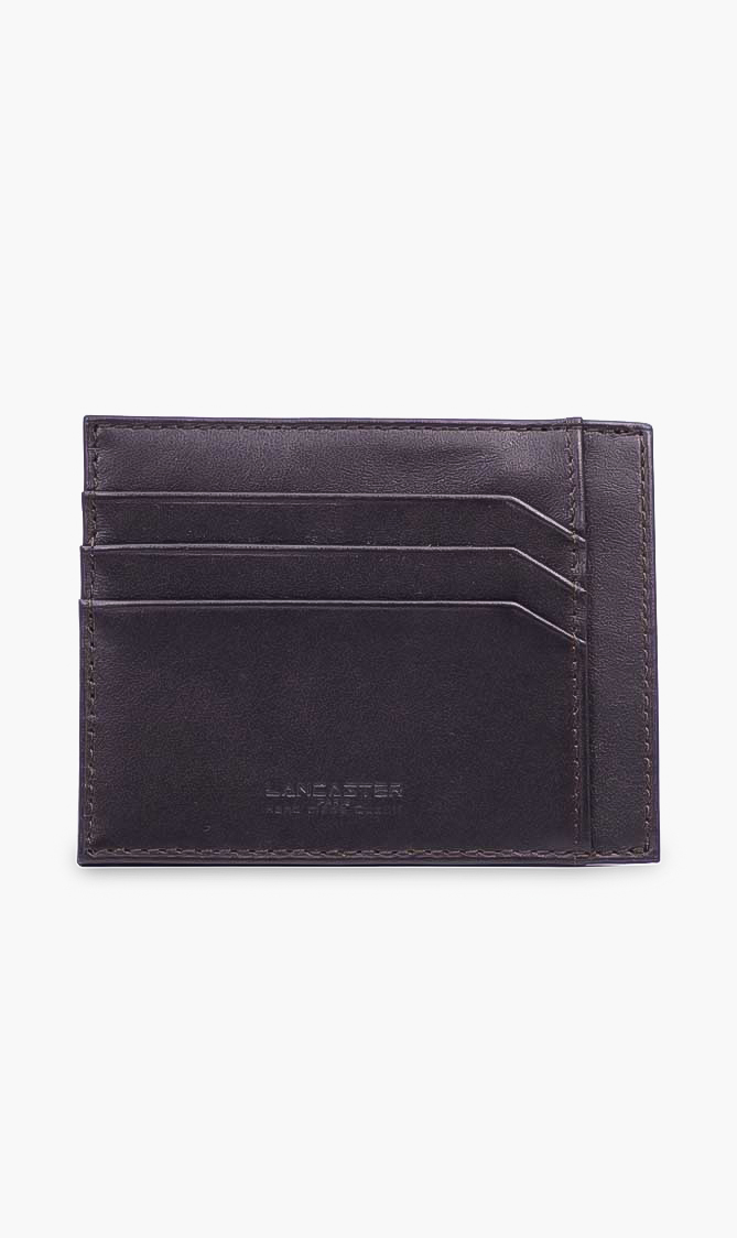

LANCASTER Noir Leather Card Holder