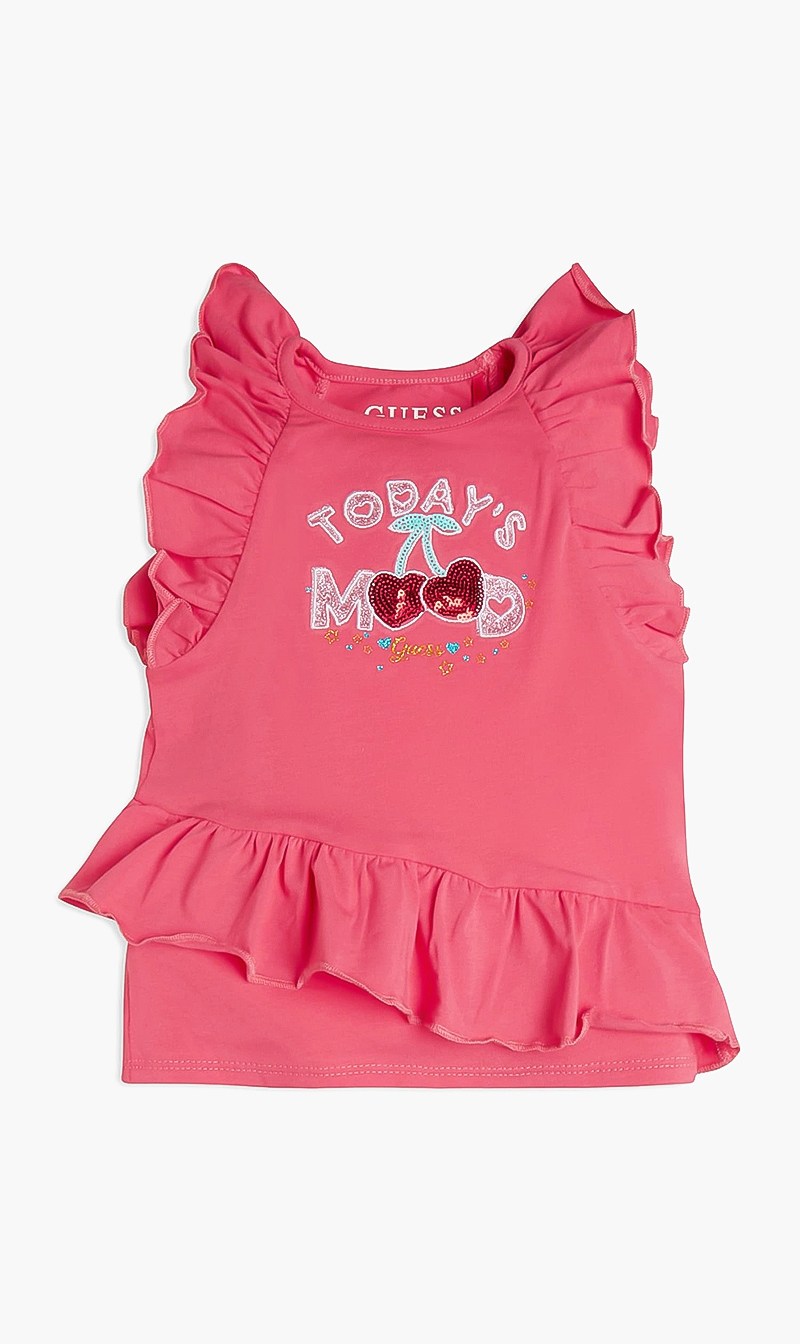 

Crew Neck Logo Dress, Pink