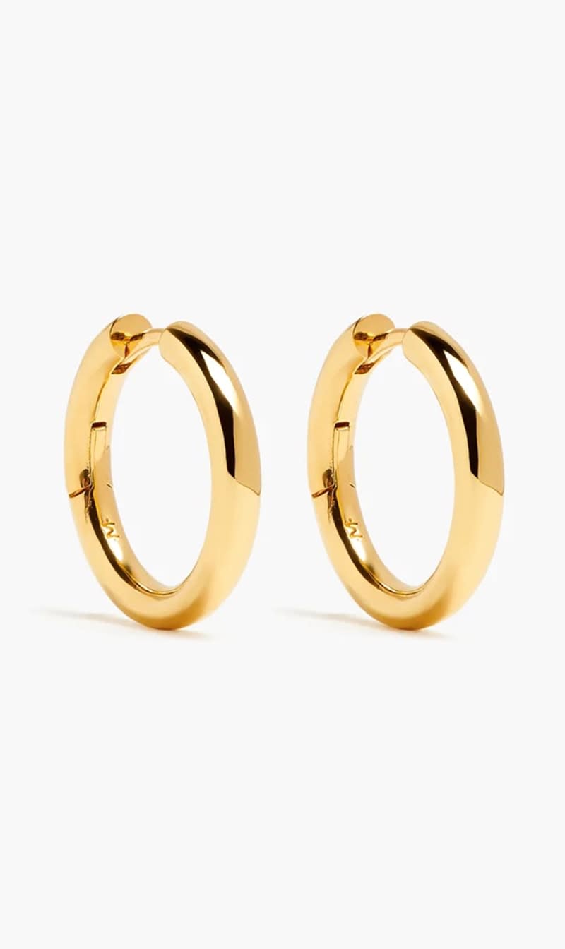 

Missoma Gold Classic Tunnel Medium Hoop Earrings for Women | The Deal Outlet