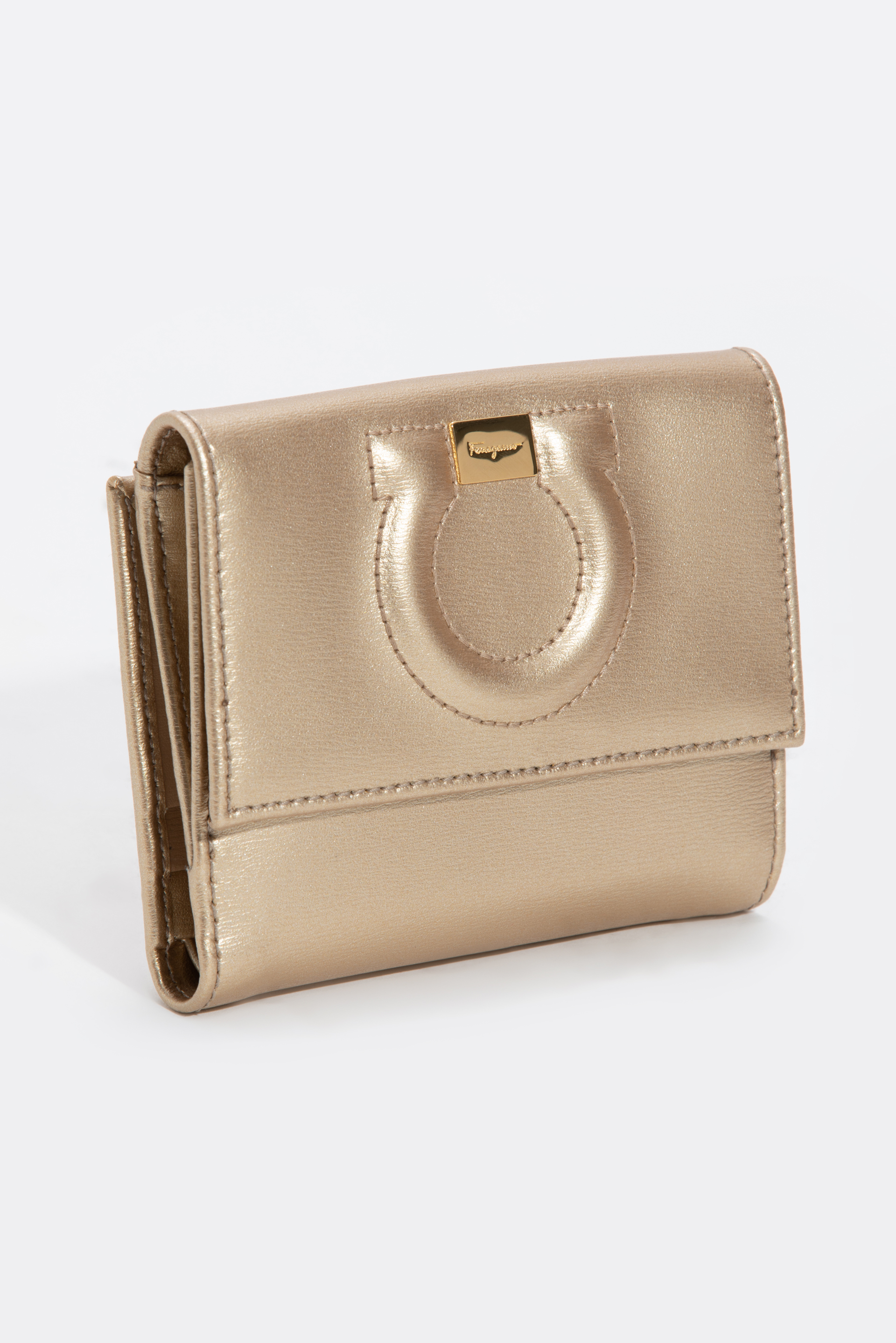 

Salvatore Ferragamo Gancini Leather Small Wallet