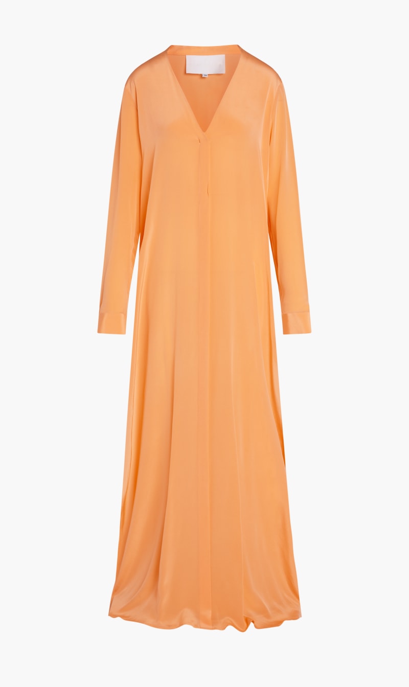 

Costarellos Orange Remi-iridescent Lurex Georgette A-line Knot Gown With Cut-outs for Women | The Deal Outlet