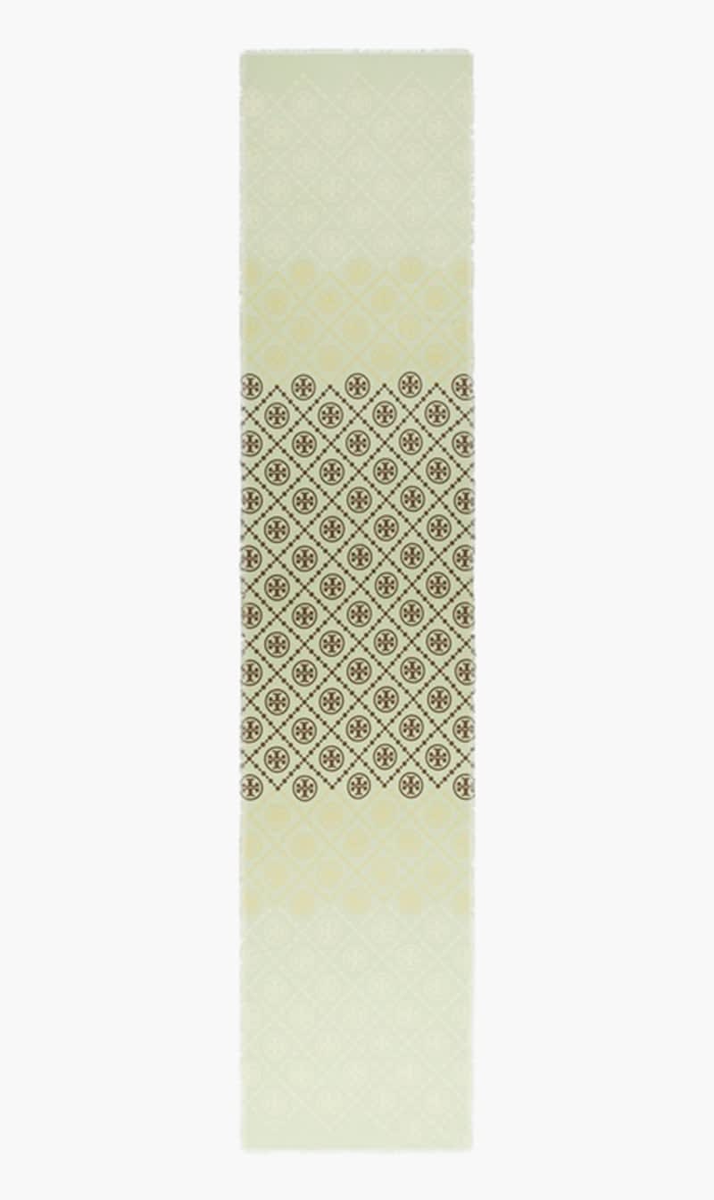 

Tory Burch Green T Monogram Oblong Scarf for Women | The Deal Outlet
