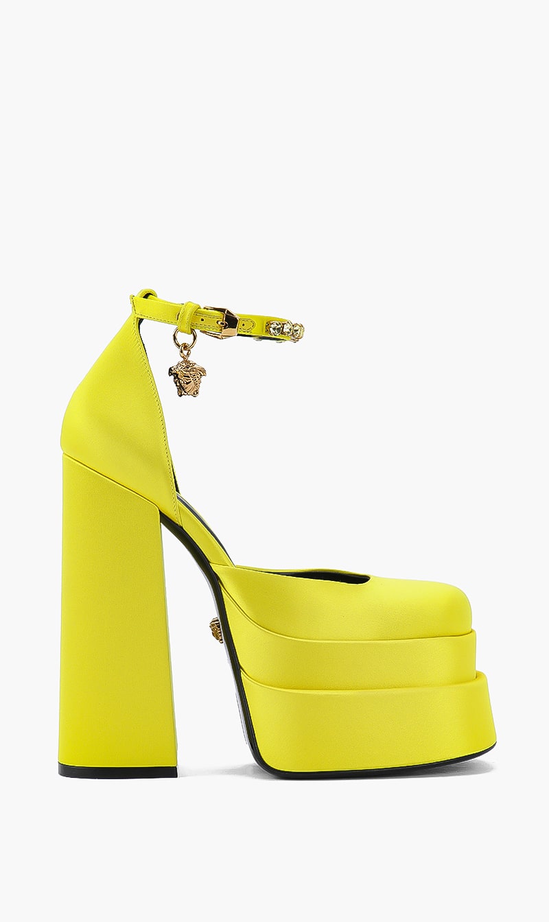 

Versace Yellow Platform Heel Sandals for Women | The Deal Outlet