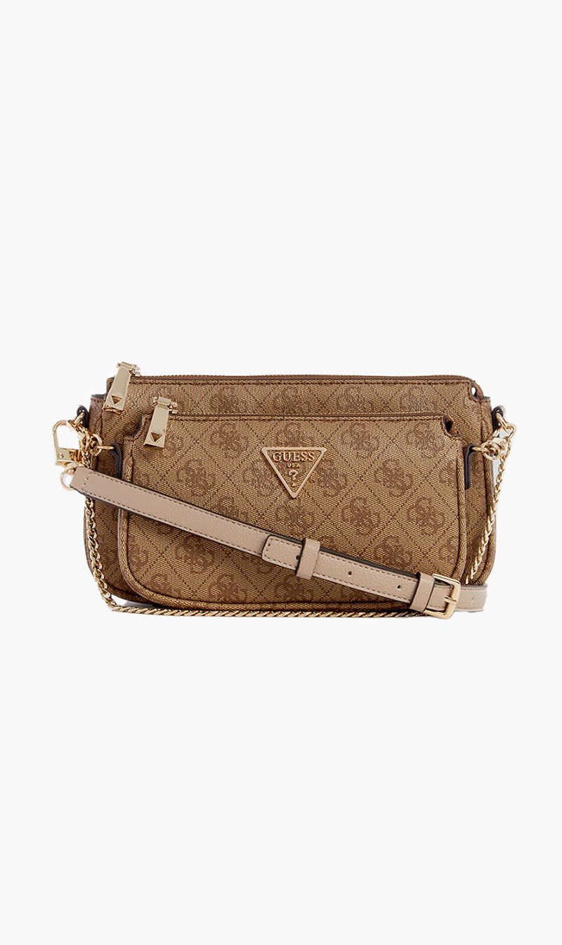 

Guess Brown Noelle Dbl Pouch Crossbody for Women | The Deal Outlet