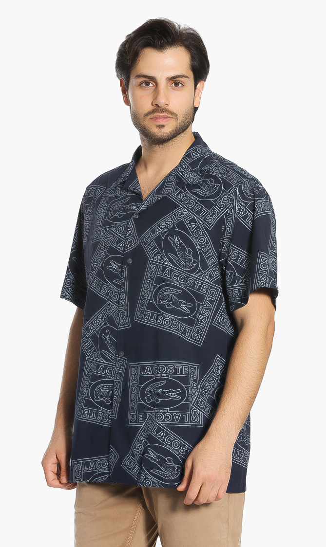 

Lacoste Hawaiian Print Poplin Shirt