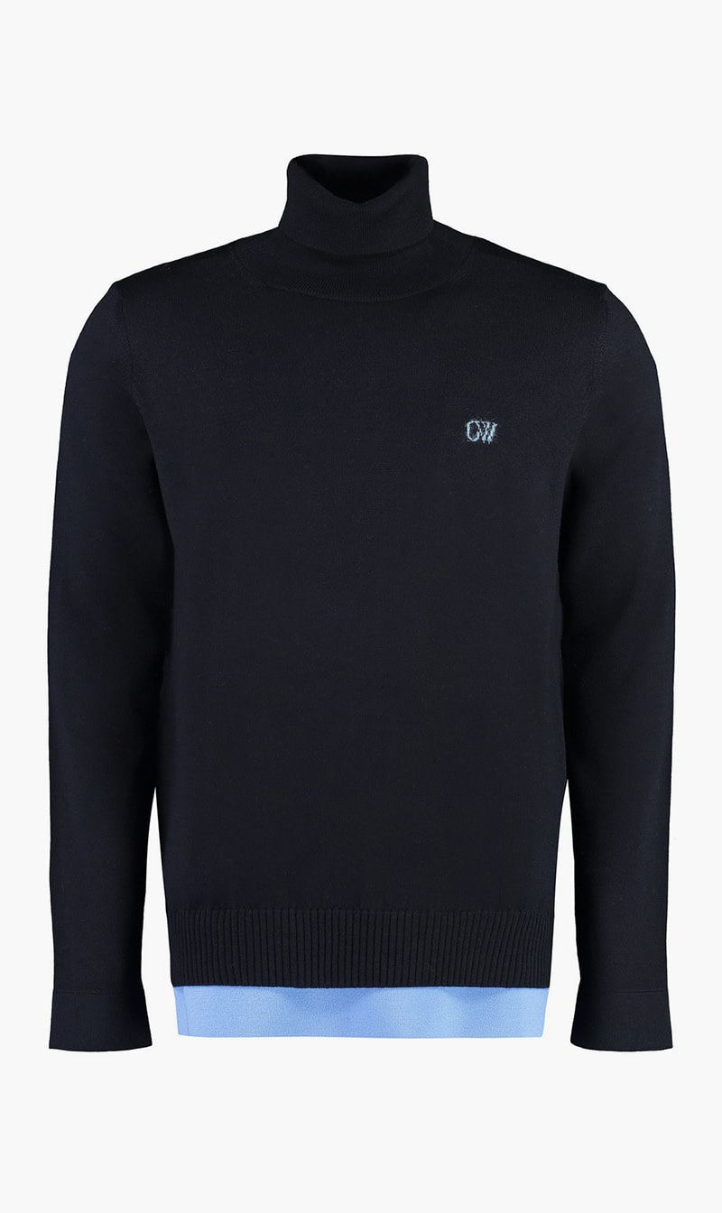 

Off-white Blue Ow Layers Knit Turtleneck Sierra Leone for Men | The Deal Outlet