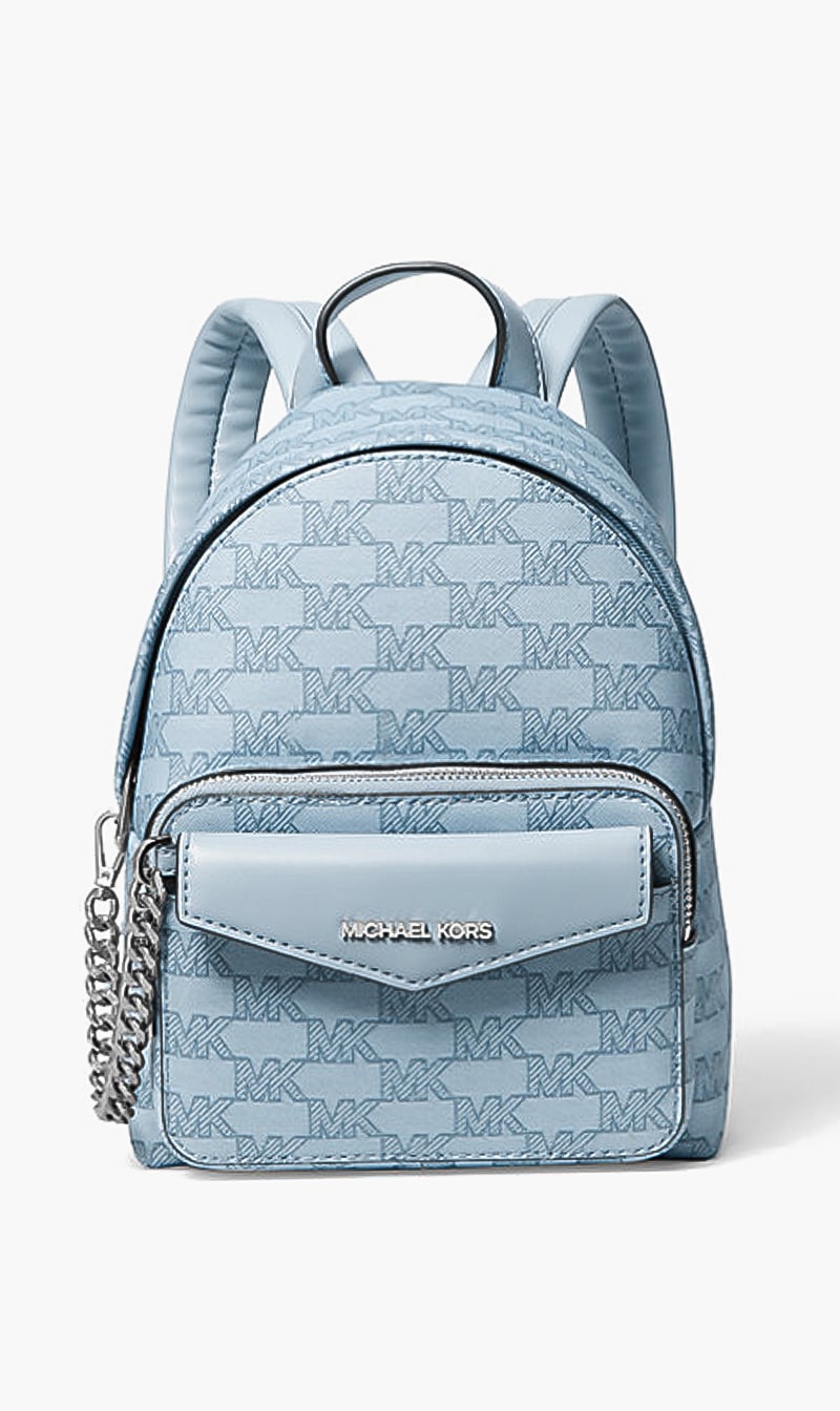 

Michael Kors Blue All Over Printed Backpack for Women | The Deal Outlet