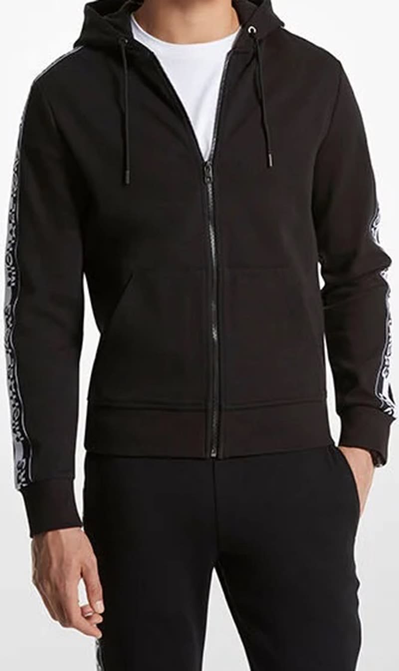 

Michael Kors Black Logo Tape Cotton Blend Hoodie for Men | The Deal Outlet