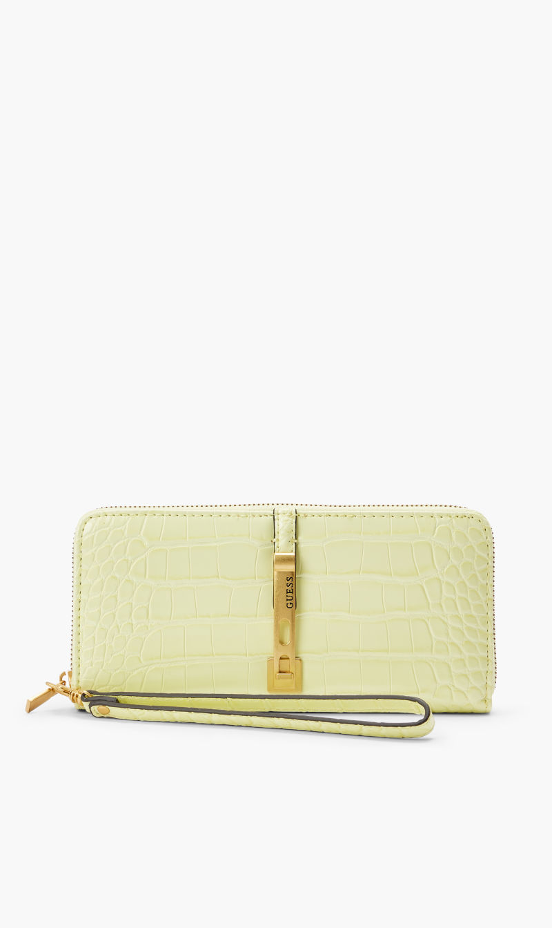 

Guess Yellow James Slg Large Zip Around for Women | The Deal Outlet