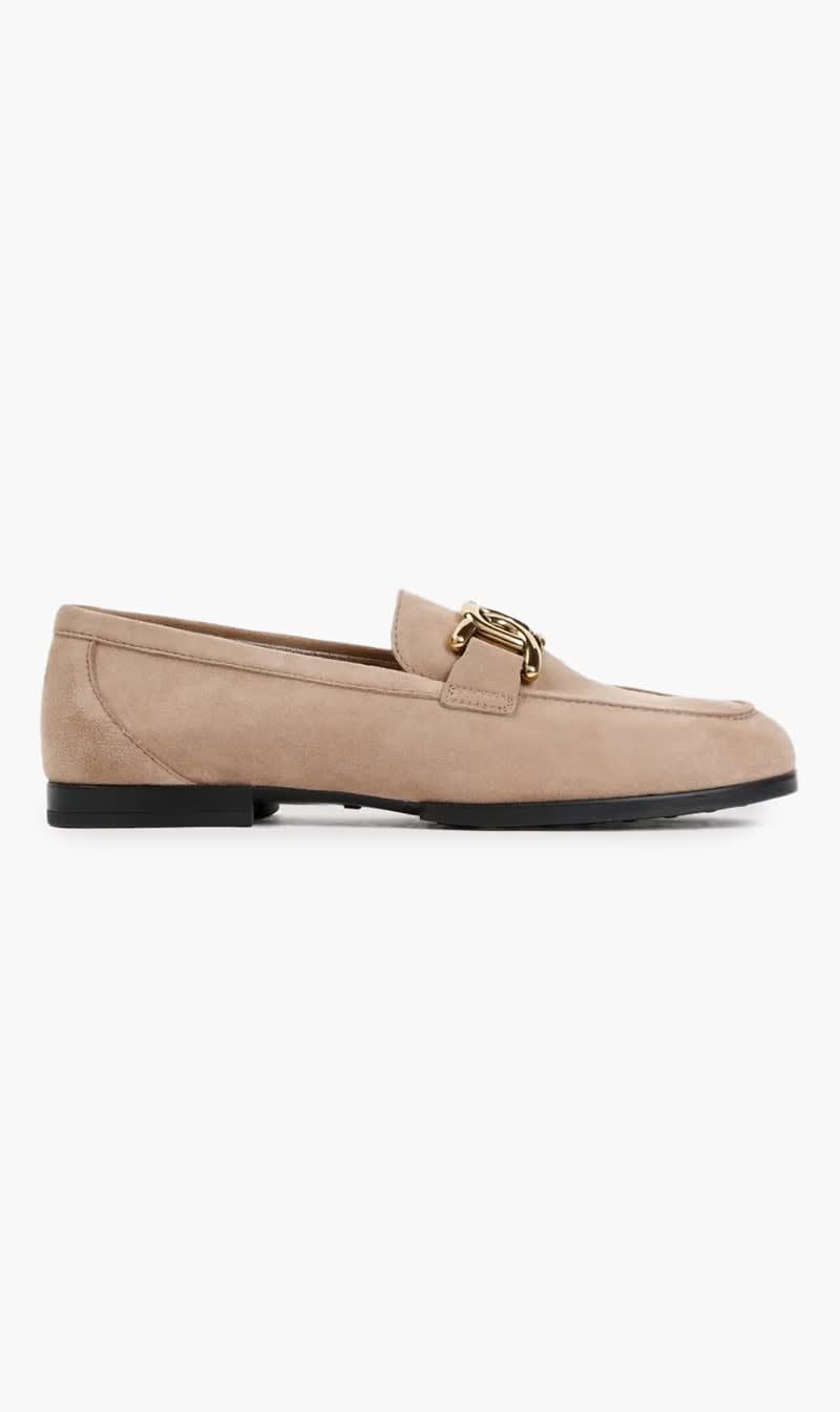 

Tod's Beige Suede Loafers for Women | The Deal Outlet