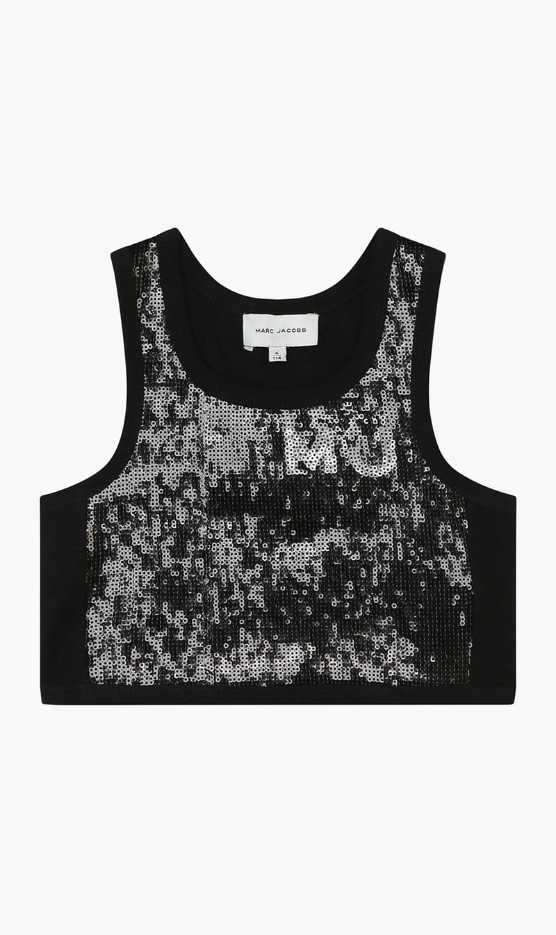 

Marc Jacobs Black Sequin Embellished Sleeveless Top for Girls | The Deal Outlet
