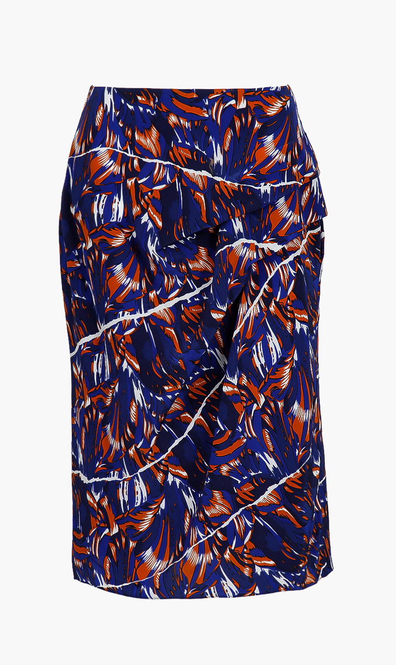 

All Over Printed Skirt, Blue