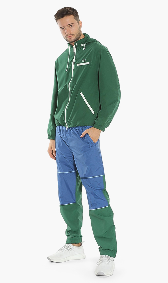 

Lacoste Lightweight Water-resistant Hooded Windbreaker