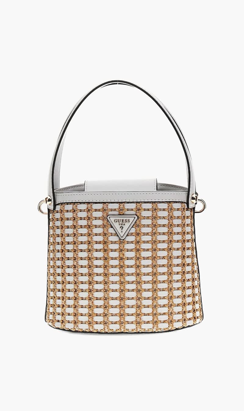 Guess Beige Atalia Crossbody Bucket Ntw for Women