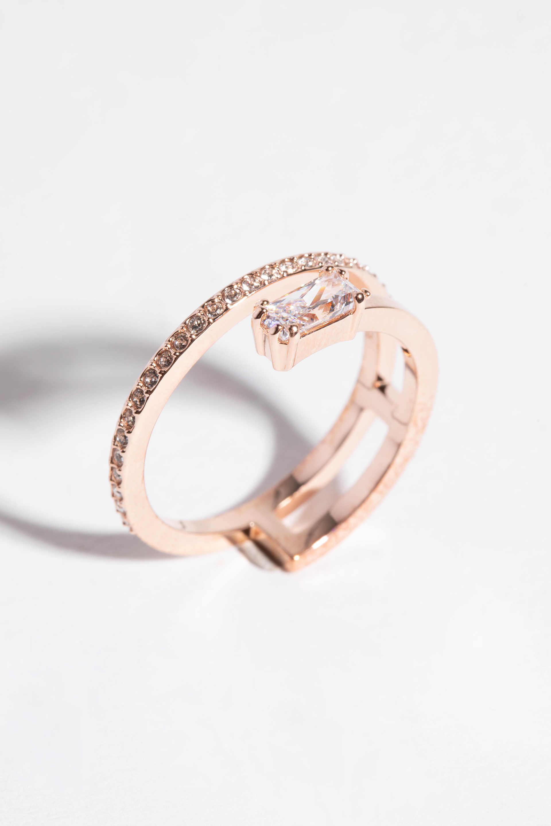 

SWAROVSKI Gray Rose Gold Ring, 55mm