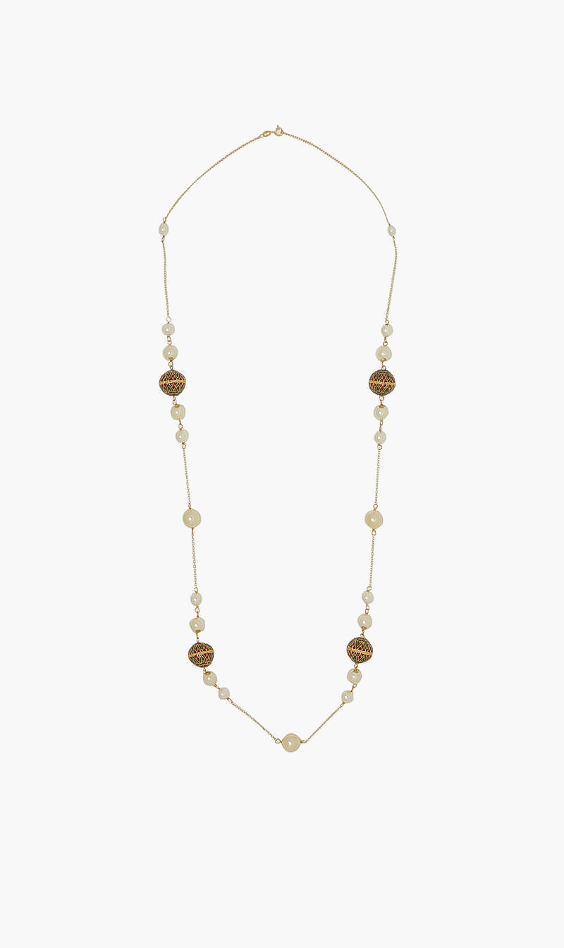 

Layla Pearl Necklace, Gold