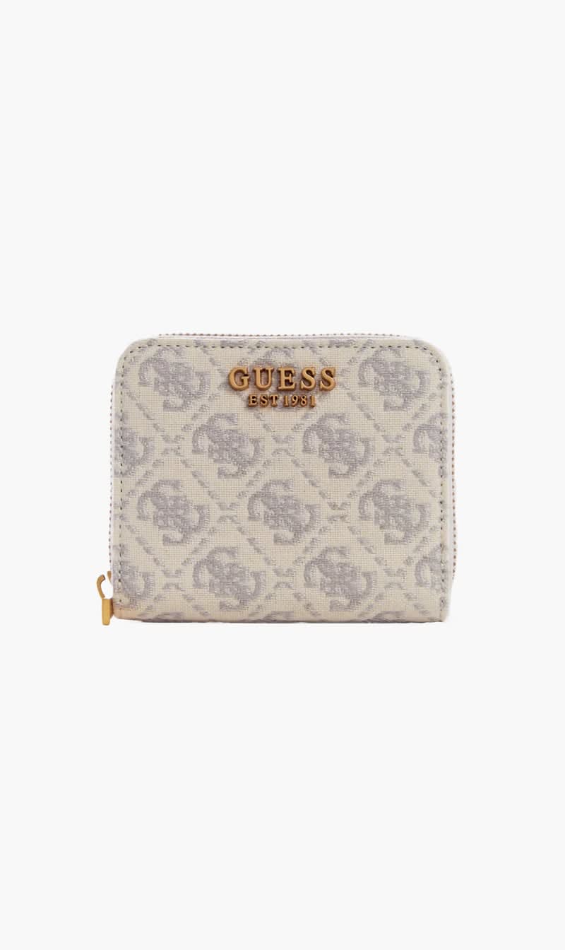 

Guess White Izzy Slg Small Zip Around for Women | The Deal Outlet
