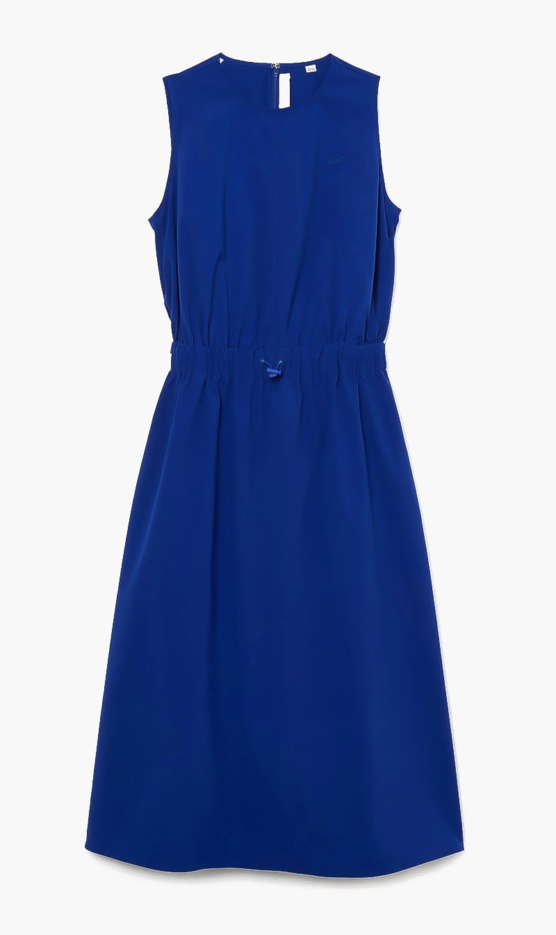 

Elasticised Waist Open Back Tank Top Dress, Blue