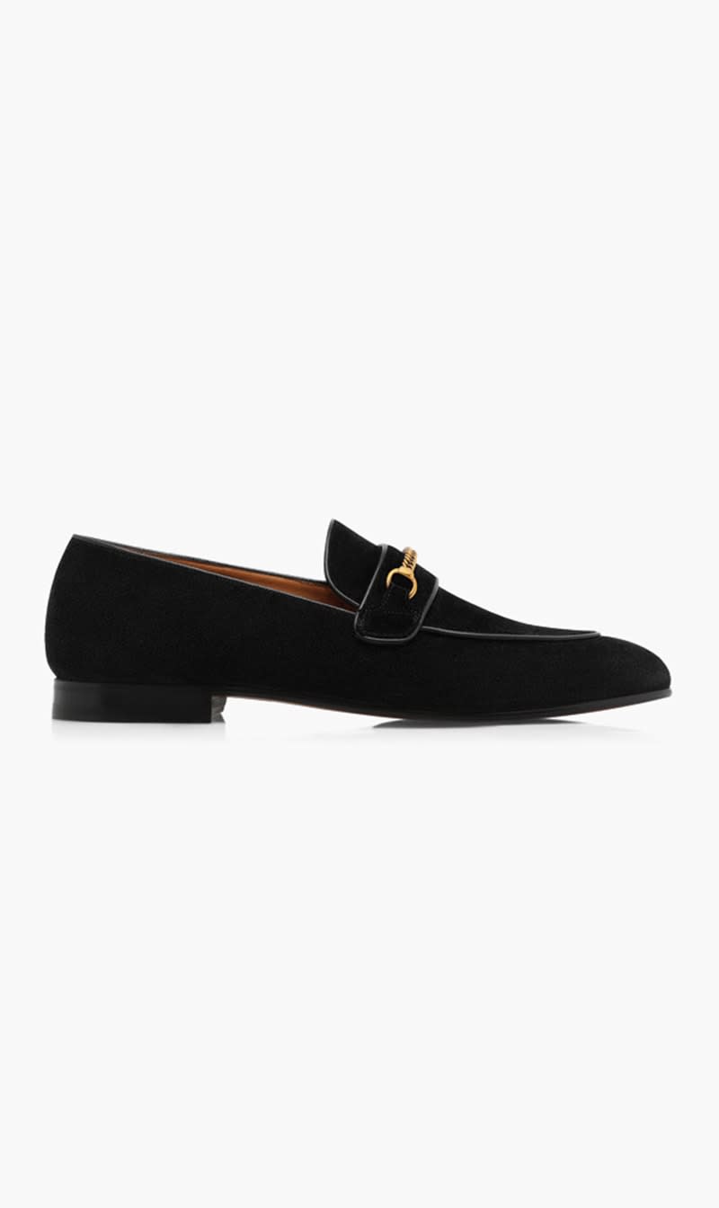 

Tom ford Black Suede Liam Chain Loafers for Men | The Deal Outlet
