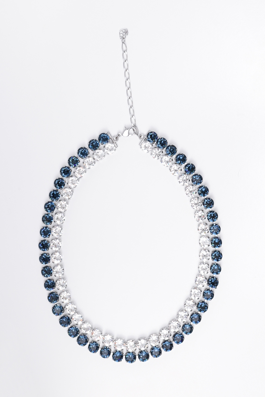 

Swarovski Hot Montana Silver Collar