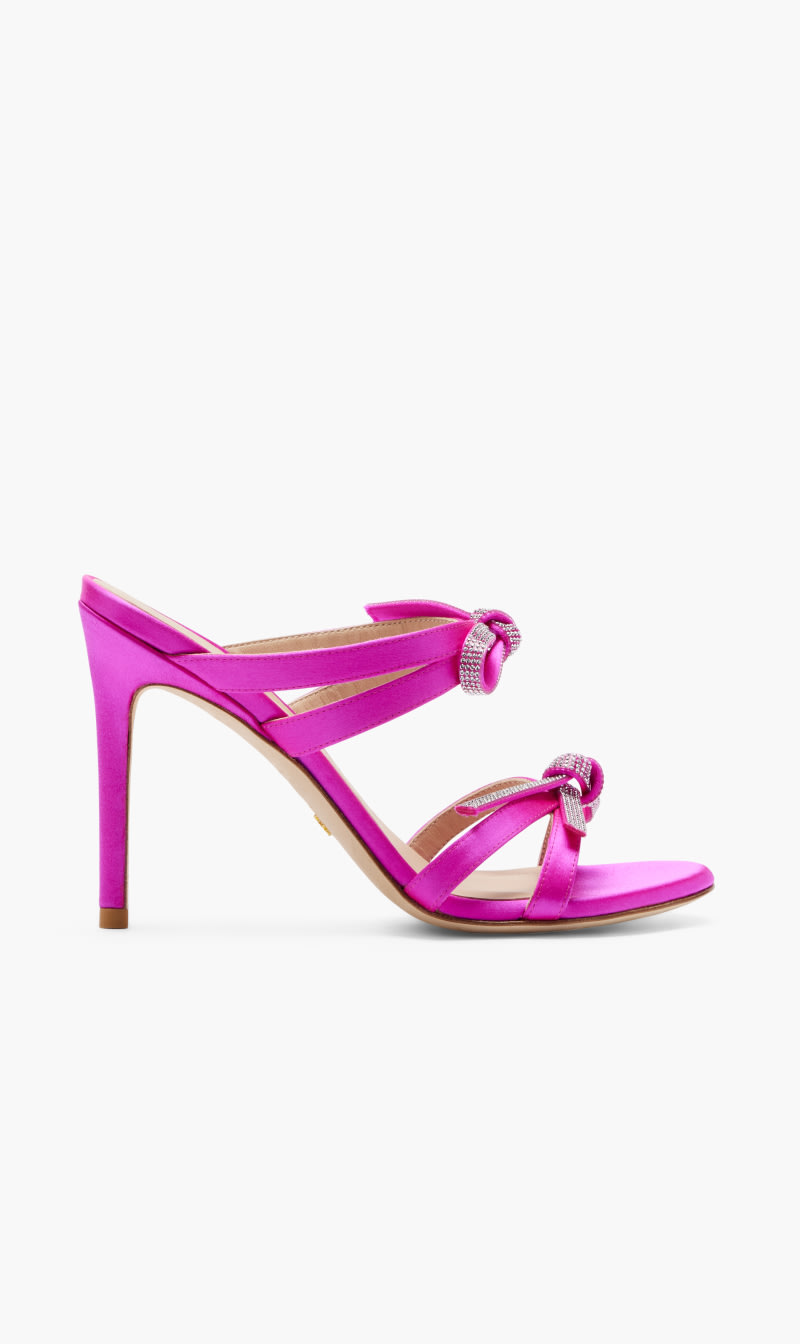 

Stuart Weitzman Pink Sw Bow 100 Slide for Women | The Deal Outlet