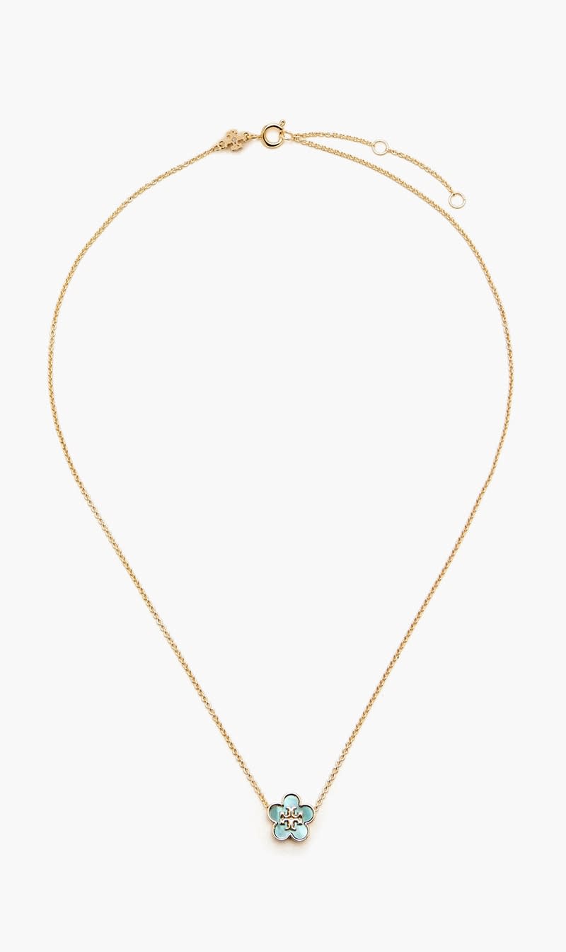 

Tory Burch Gold Kira Flower Pendant Necklace for Women | The Deal Outlet