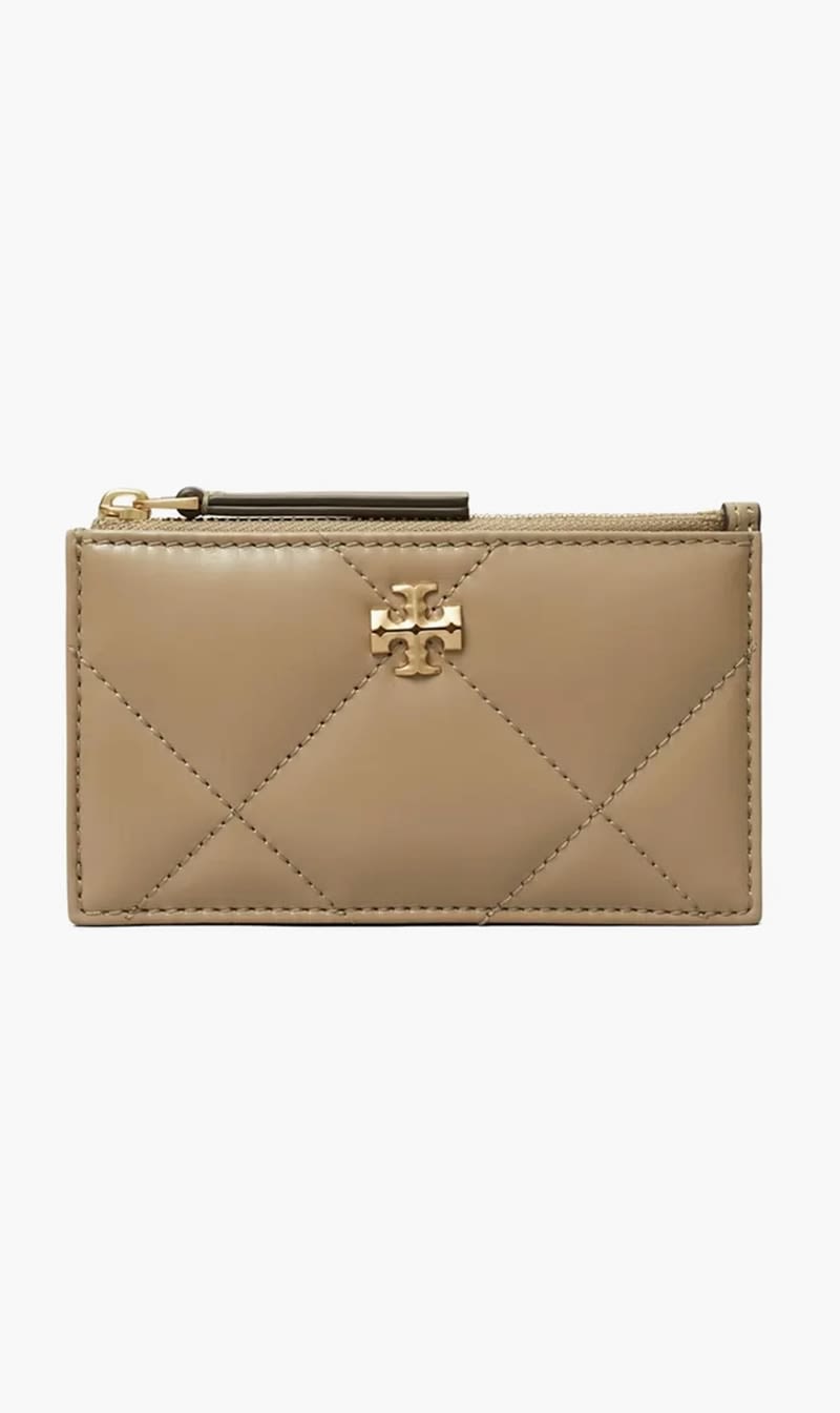 

Tory Burch Beige Diamond Quilt Kira Card Case for Women | The Deal Outlet
