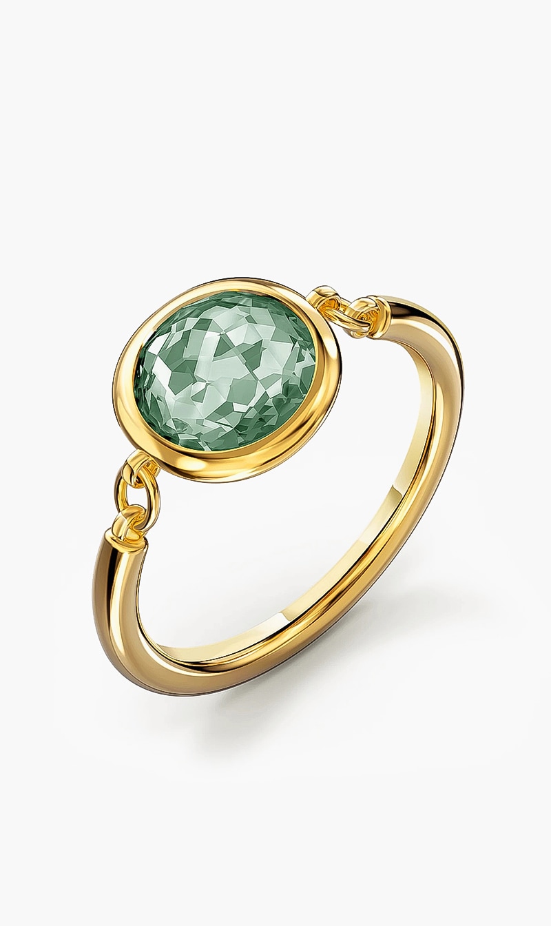 

SWAROVSKI Tahlia Ring, Green, Gold-tone Plated