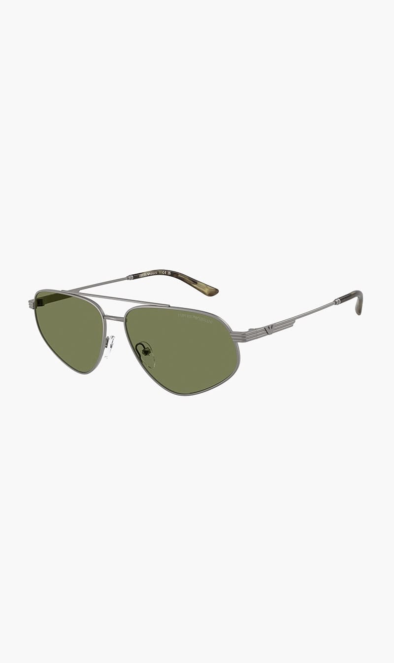 Emporio Armani Green Metal Sunglasses for Men