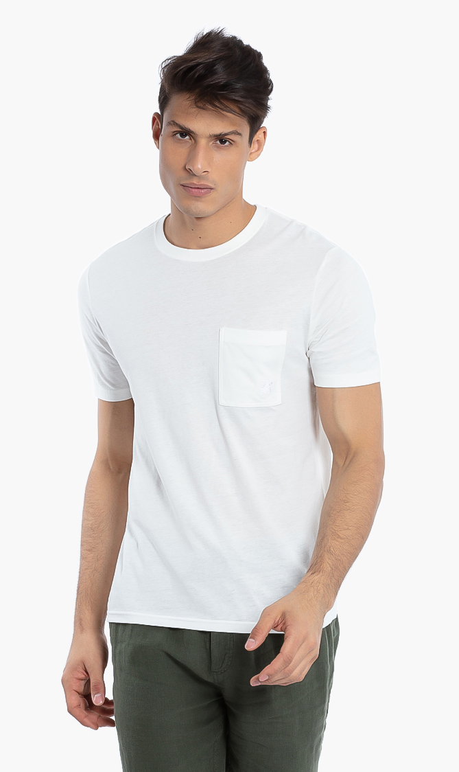 

Vilebrequin White Regular Fit Cotton Solid T-shirt for Men | The Deal Outlet
