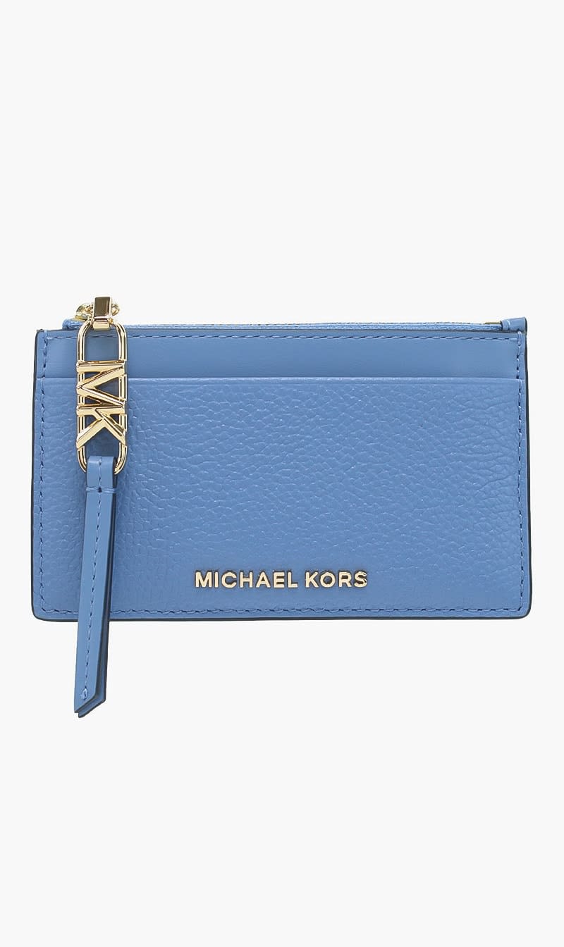 

Michael Kors Blue Empire Sm Zip Card Case for Women | The Deal Outlet