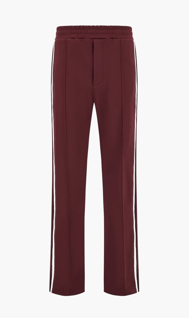 Ferragamo Red Track Pants With Contrasting Stripe for Men