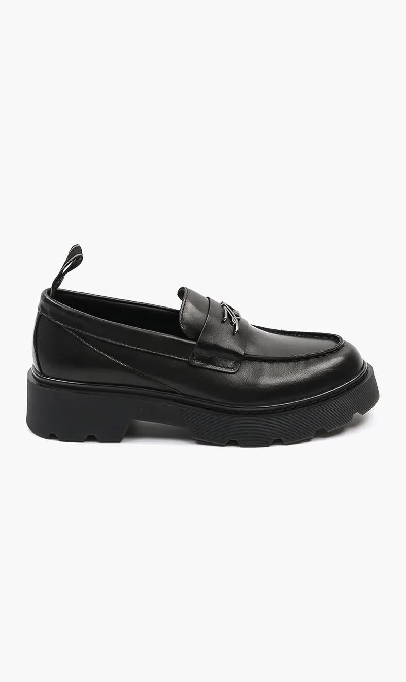 Karl Lagerfeld Black Chain Detail Loafers for Women