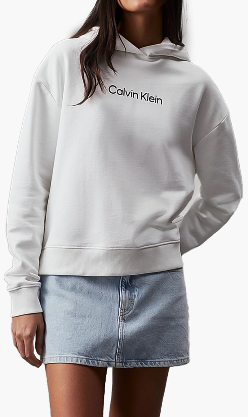 

Calvin Klein White Hero Logo Hoodie for Women | The Deal Outlet