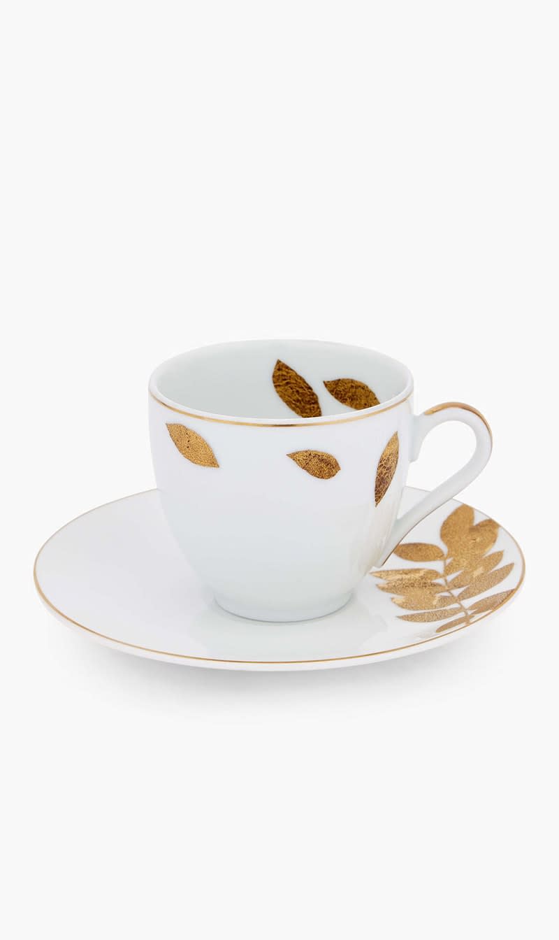 

Bernardaud Gold Coffee Cup & Saucer | The Deal Outlet