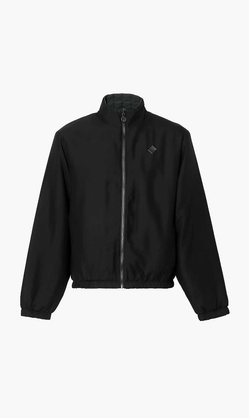 

Illupo Embroidered Reverse Puffer Jacket, Black