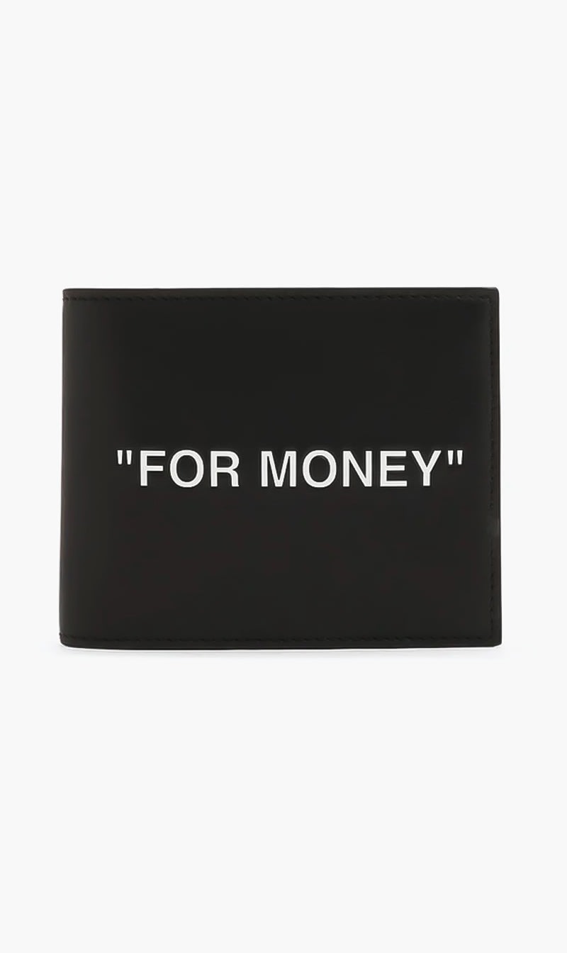 

Off-white Black Quote Bifold Wallet for Men | The Deal Outlet