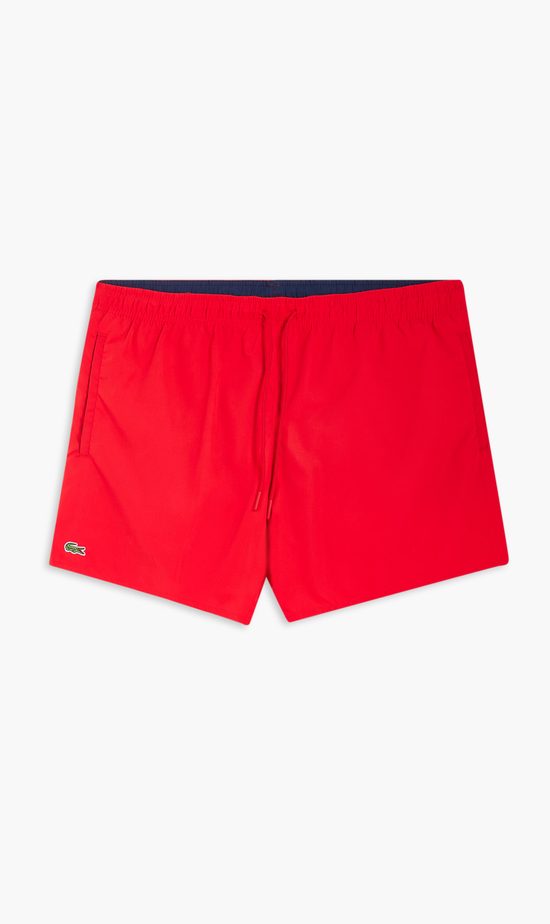 

Lacoste Red Lightweight Swim Trunks for Men | The Deal Outlet