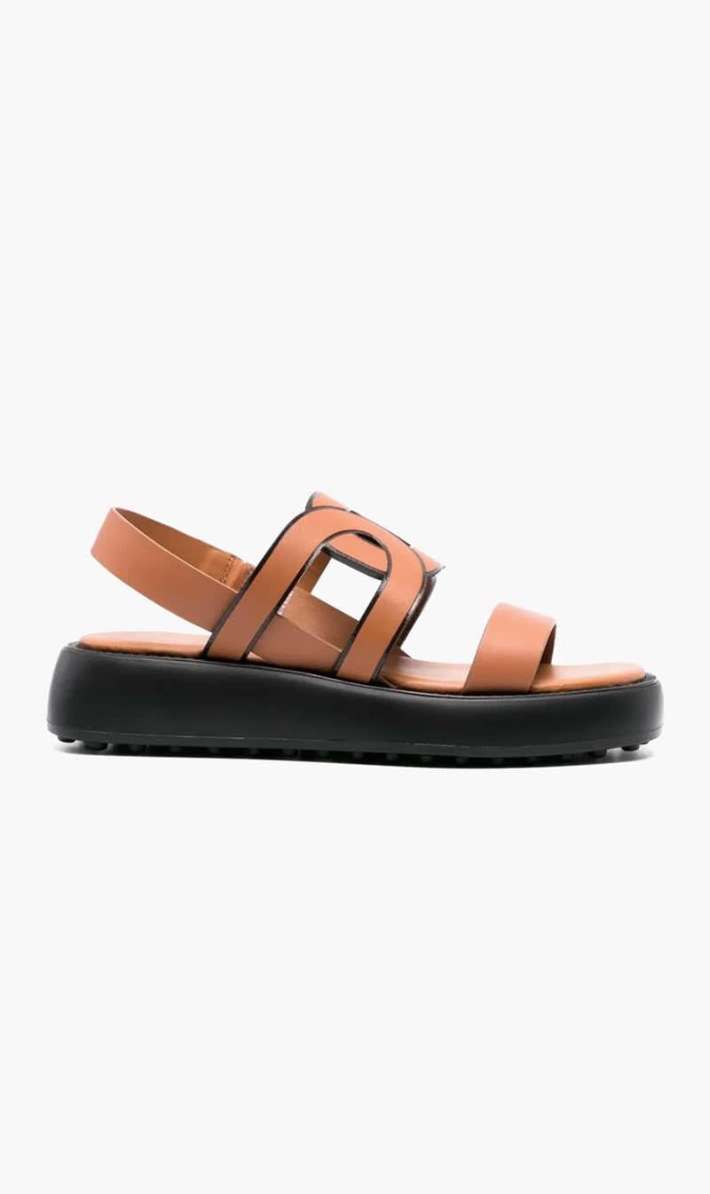 

Tod's Brown Chain Band Strap Sandals for Women | The Deal Outlet